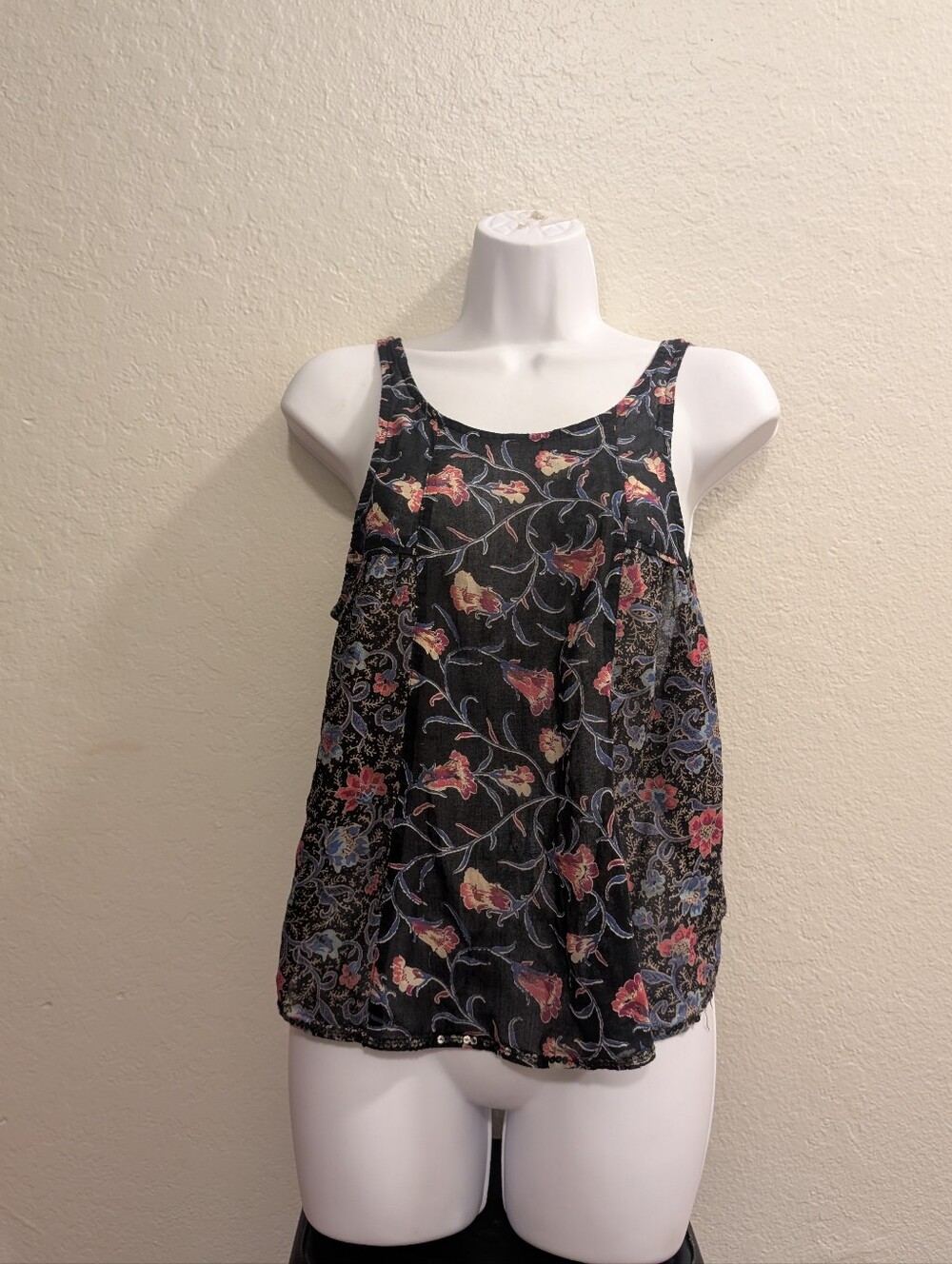 Ecote Sleeveless Pullover Multicolored Small Top